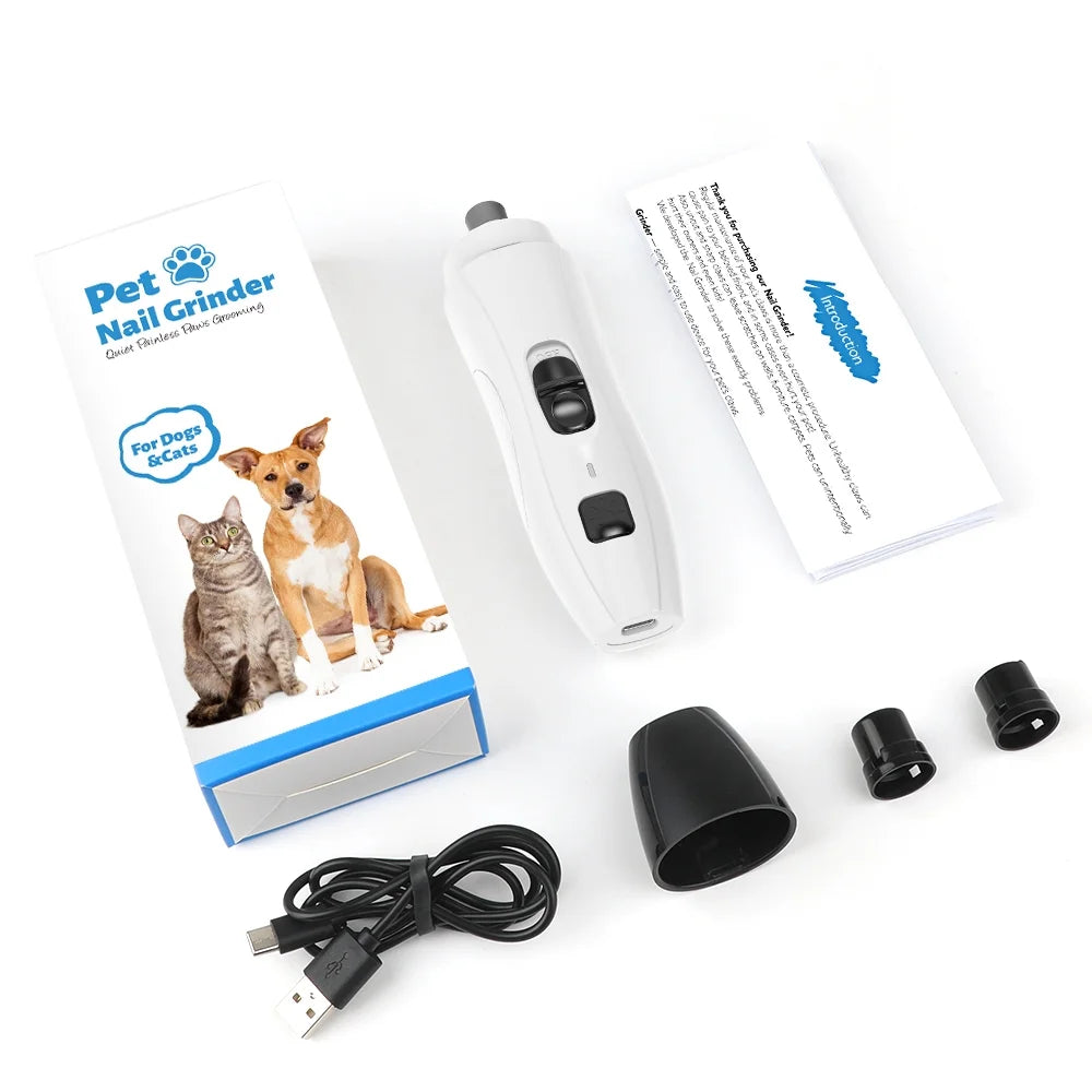Electric Pet Nail Grinder, Quiet 2-Speed Rechargeable