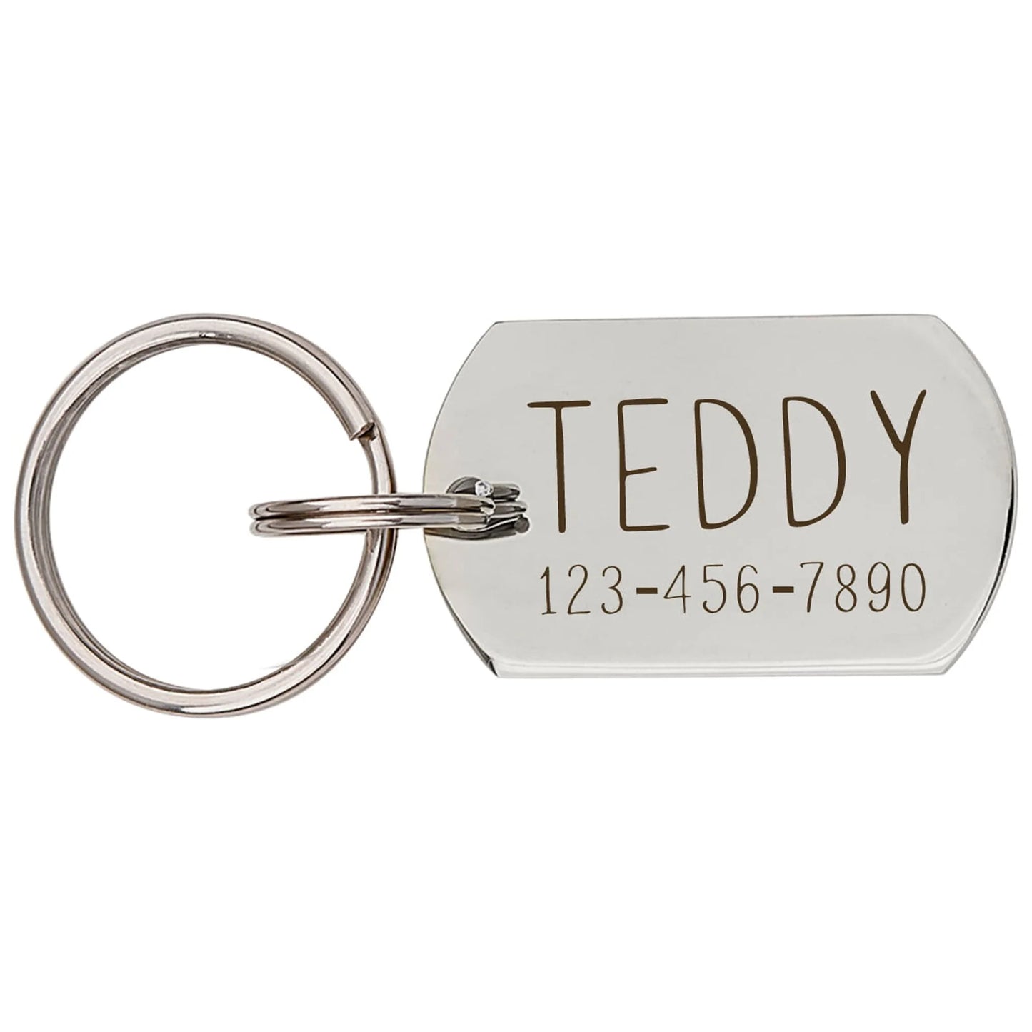 Engraved Pet ID Tag, Custom Name & Phone Number