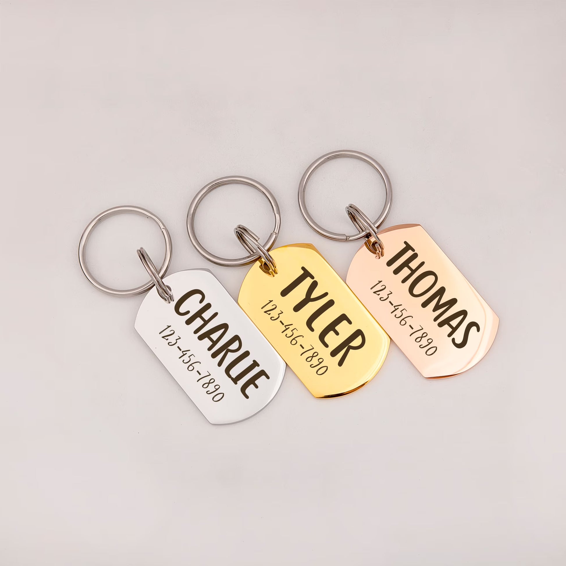 Engraved Pet ID Tag, Custom Name & Phone Number