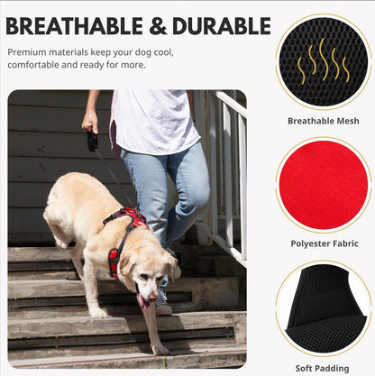 No-Pull Dog Harness with Handle, Reflective & Adjustable