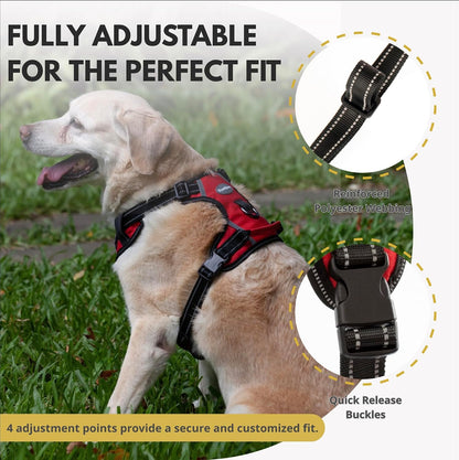 No-Pull Dog Harness with Handle, Reflective & Adjustable