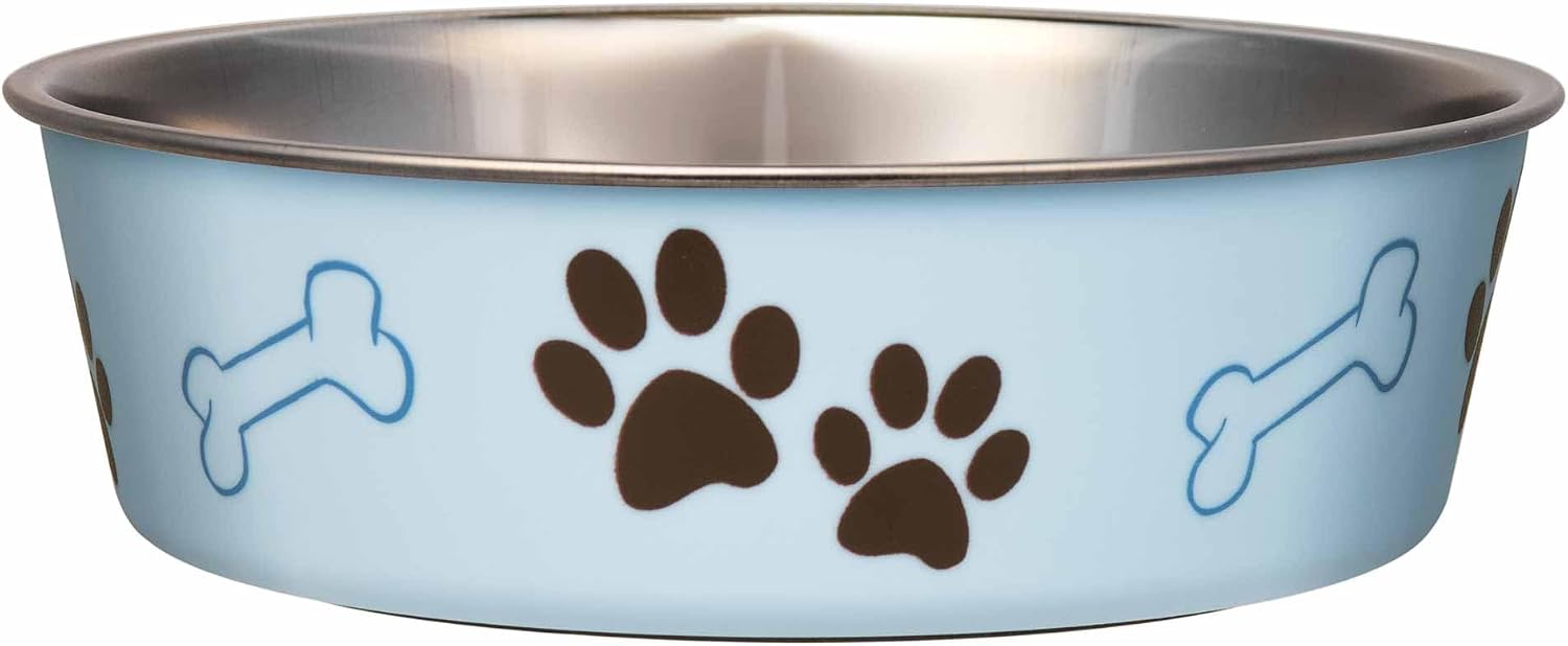 Bella Dog Bowls- Stainless Steel Dog & Cat Bowls - Spill Proof Dog Food Bowl, Cat Bowl, Puppy Essentials & Pet Supplies Great for Home & Travel (Medium 20-35 Lbs, Espresso)