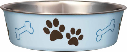 Bella Dog Bowls- Stainless Steel Dog & Cat Bowls - Spill Proof Dog Food Bowl, Cat Bowl, Puppy Essentials & Pet Supplies Great for Home & Travel (Medium 20-35 Lbs, Espresso)