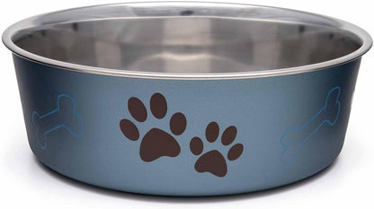 Bella Dog Bowls- Stainless Steel Dog & Cat Bowls - Spill Proof Dog Food Bowl, Cat Bowl, Puppy Essentials & Pet Supplies Great for Home & Travel (Medium 20-35 Lbs, Espresso)