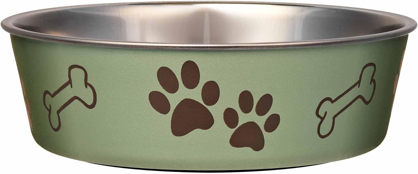 Bella Dog Bowls- Stainless Steel Dog & Cat Bowls - Spill Proof Dog Food Bowl, Cat Bowl, Puppy Essentials & Pet Supplies Great for Home & Travel (Medium 20-35 Lbs, Espresso)