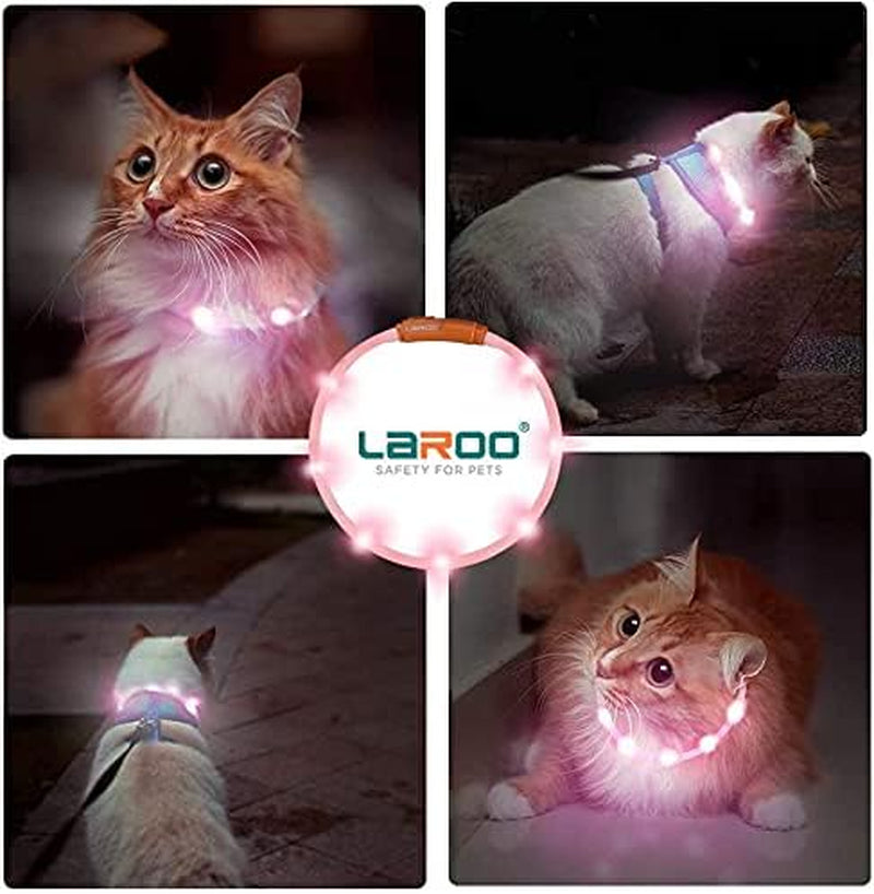 LED Light-Up Dog Collar, USB Rechargeable, 3 Flash Modes