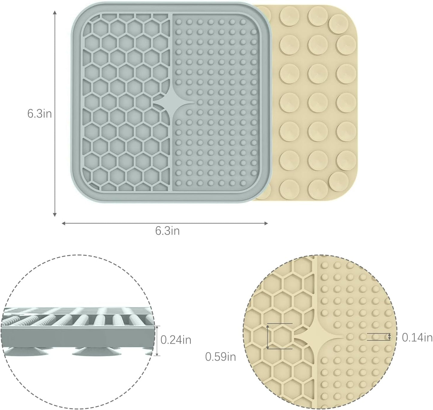 Peanut Butter Lick Mat for Dogs & Cats, 2 Pack