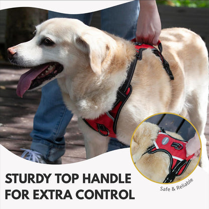 No-Pull Dog Harness with Handle, Reflective & Adjustable