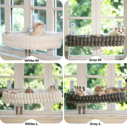 Cozy Up with Our Folding Cat Hammock for Windows - Cordless, Machine Washable, and Sturdy Design for Cats and Small Dogs!