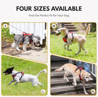 No-Pull Dog Harness with Handle, Reflective & Adjustable