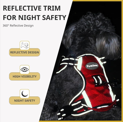 No-Pull Dog Harness with Handle, Reflective & Adjustable