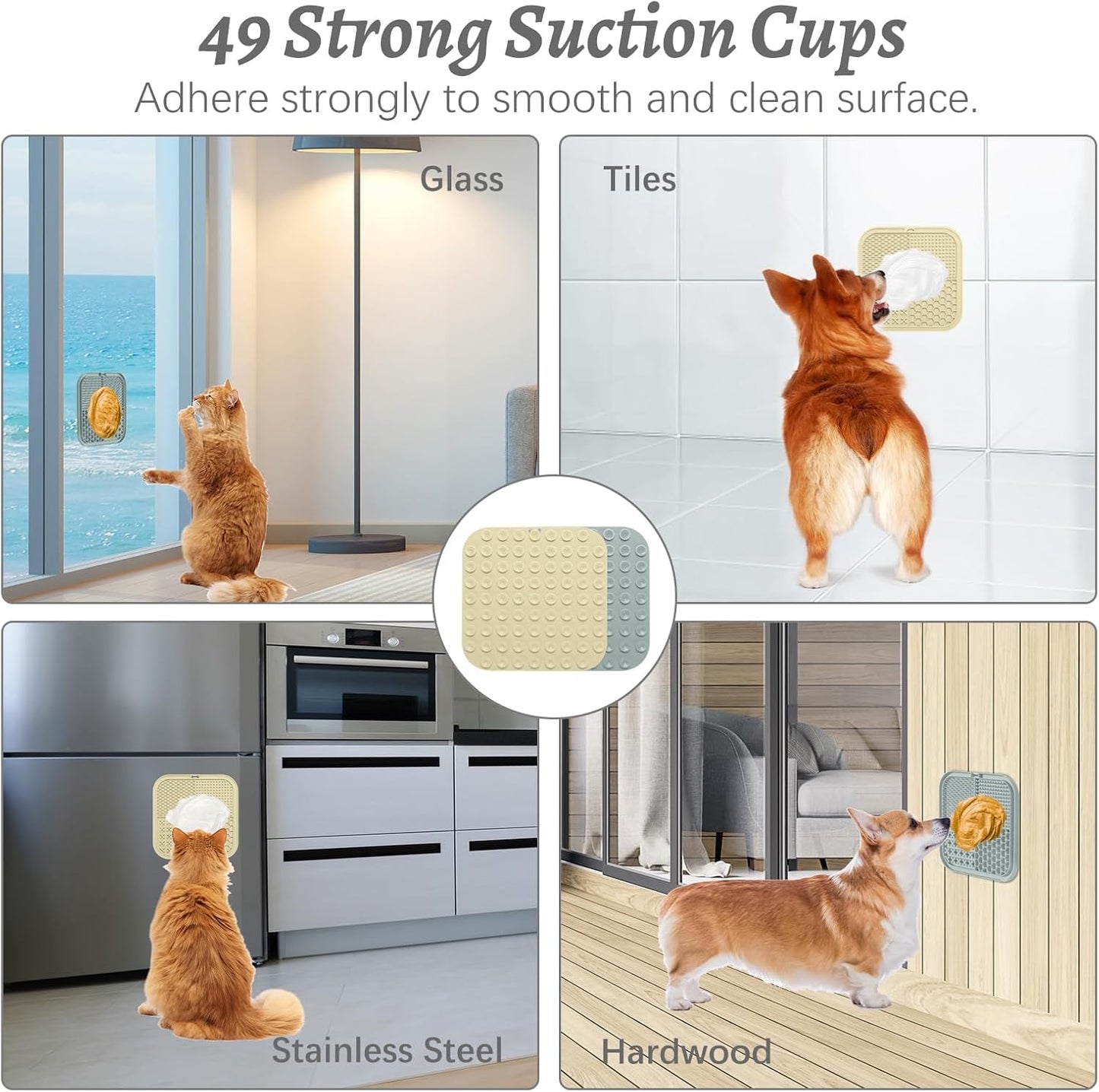Peanut Butter Lick Mat for Dogs & Cats, 2 Pack