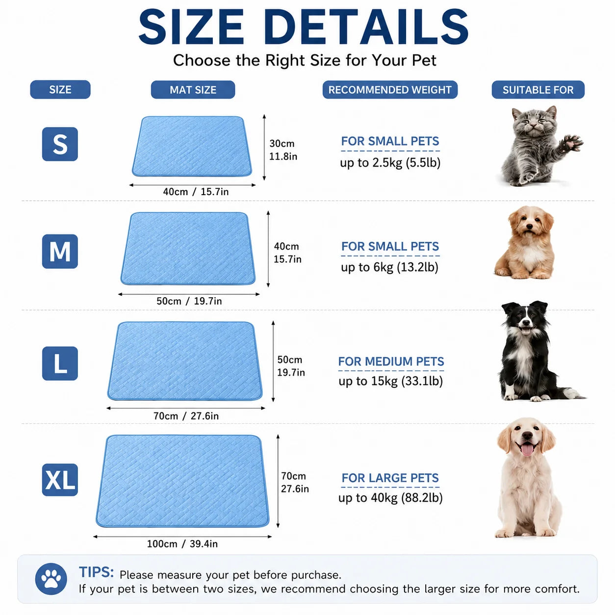 Self-Cooling Pet Mat, No Freezing Required