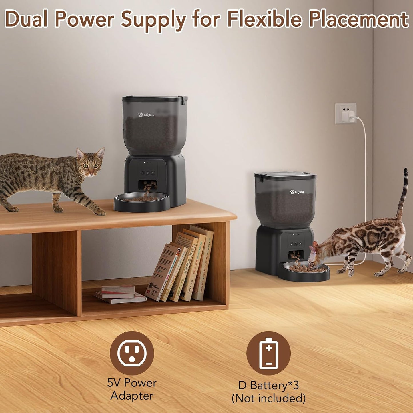 Smart App-Controlled Pet Feeder, Timed Meals for Cats & Dogs