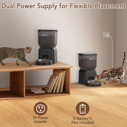 Smart App-Controlled Pet Feeder, Timed Meals for Cats & Dogs