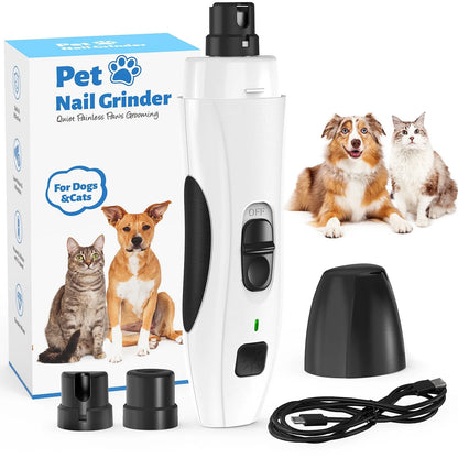 Electric Pet Nail Grinder, Quiet 2-Speed Rechargeable