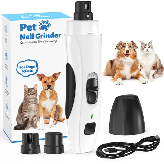 Electric Pet Nail Grinder, Quiet 2-Speed Rechargeable