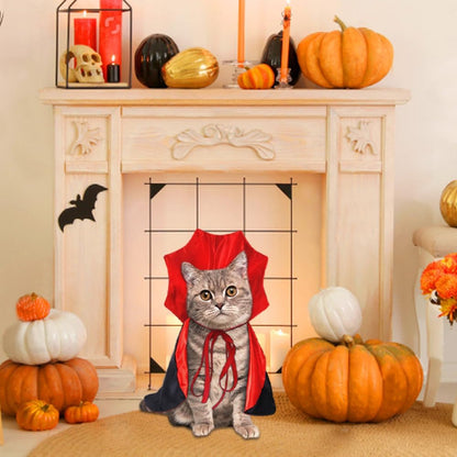 Halloween Pet Cape Vampire Witch Cloak Cosplay for Small Medium Dogs Cats | Lightweight Pet Costume, Easy to Wear, Ideal for Halloween Party, Trick or Treat & Photo Shooting