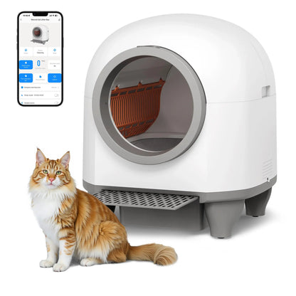 Warcat Smart Low-Noise Auto-Cleaning Litter Box 90L Self Cleaning Cat Litter Box App-Controlled via 2.4G Wifi with Smart Sensors, Safety Protection, Easy Maintenance, Easy Setup & Clean #Tiktokshopsummersale #Summersale