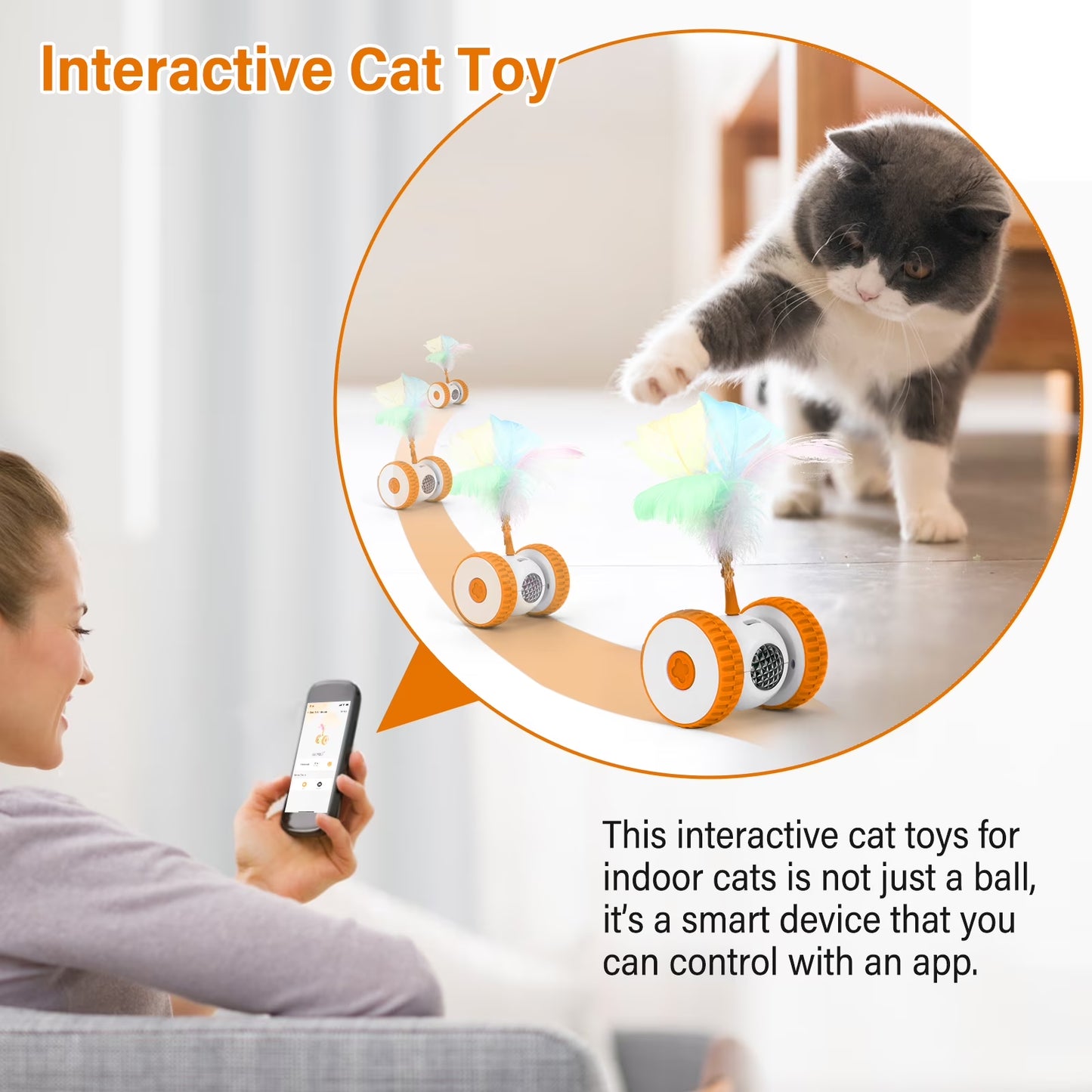 Remote Control Cat Toy, Hunting Mouse Hands-Free Play