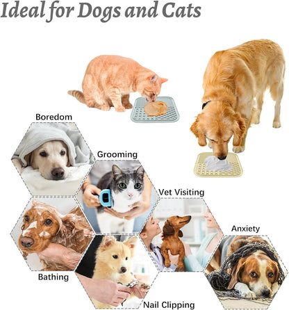 Peanut Butter Lick Mat for Dogs & Cats, 2 Pack