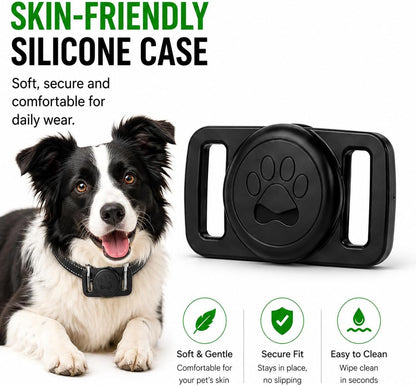 GPS Pet Tracker Collar, Waterproof, No Monthly Fee (Apple Find My Compatible)